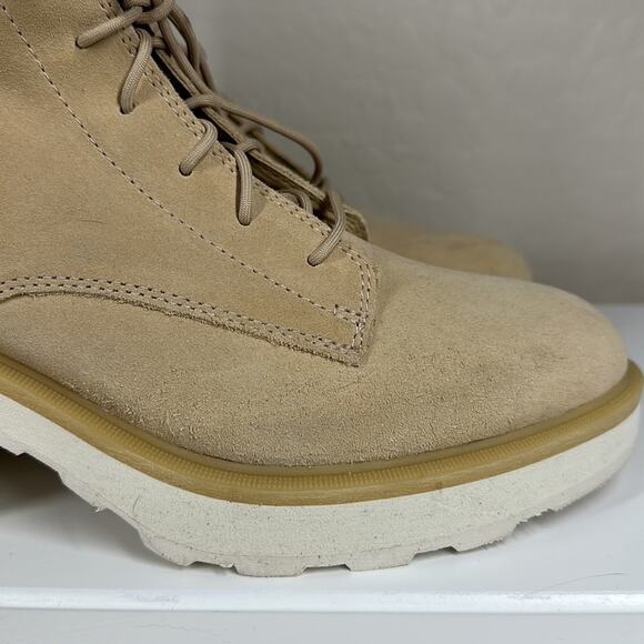 Sorel Hi-Line Waterproof Lace-Up Leather Suede Boots Chunky Heel Tan Sz 11 - Picture 14 of 14